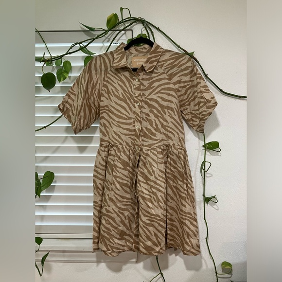 Araminta James Neutral Leopard Linen Dress - Picture 6 of 6